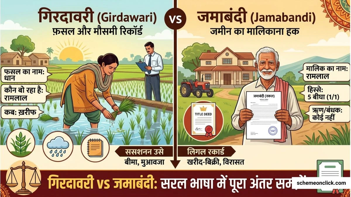 Difference in Girdawari and Jamabandi