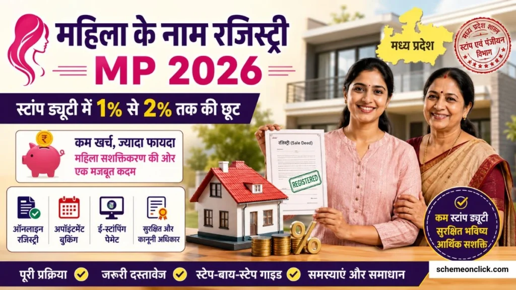MP महिला के नाम रजिस्ट्री Mahila ke naam registry MP
