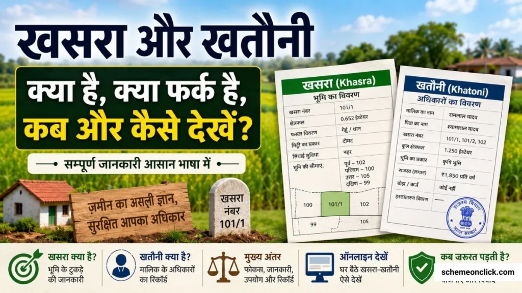 खसरा खतौनी में क्या फर्क है Khasra Khatauni Me Fark