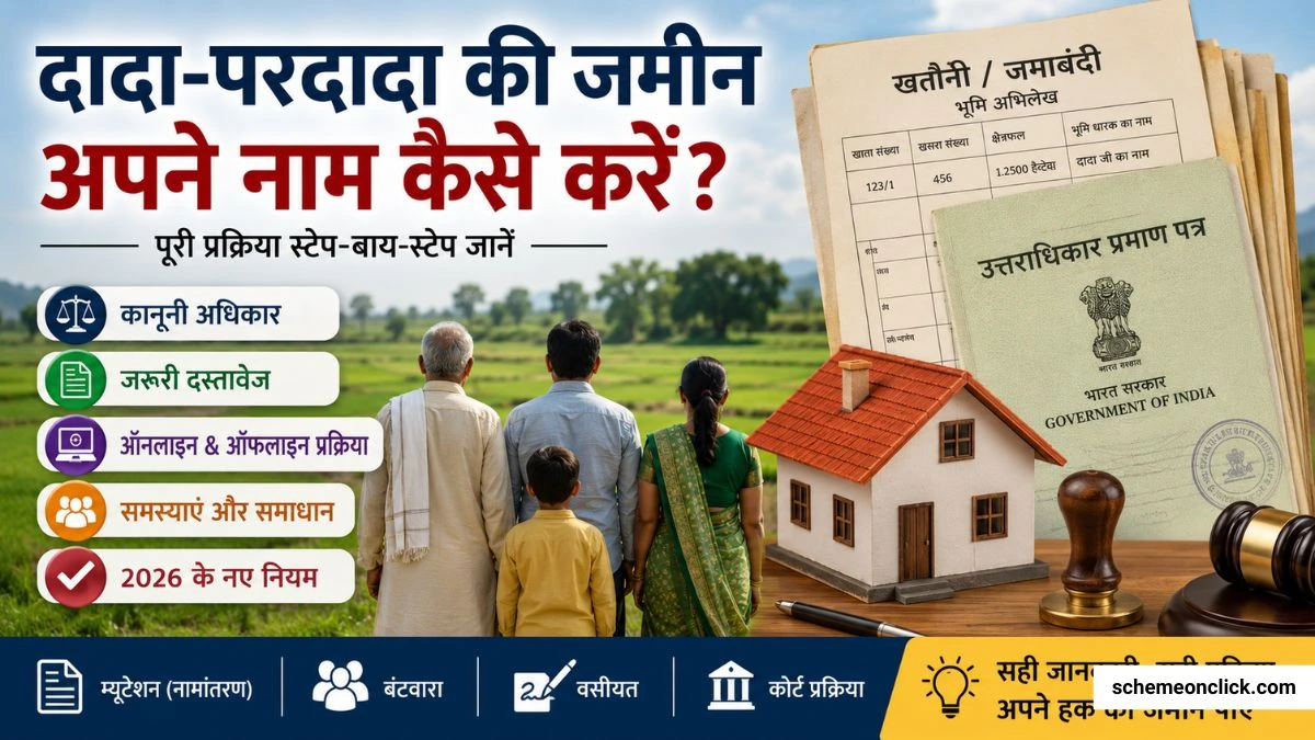Dada pardada ki jamin apne naam kaise kare