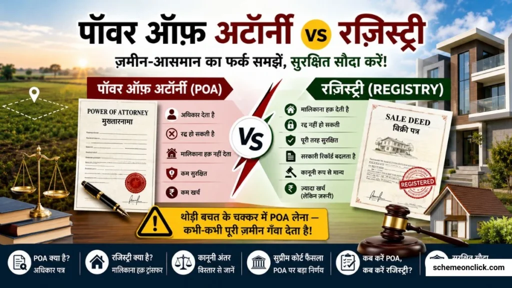 पॉवर ऑफ़ अटॉर्रनी और रजिस्ट्री में अंतर Power of Attorney and Registry Difference