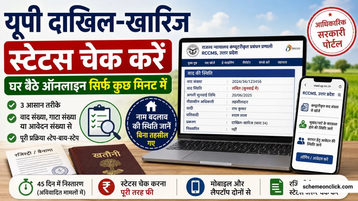 UP Dakhil Kharij Status check