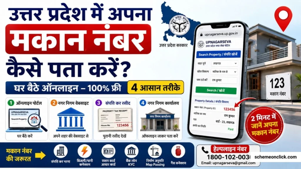 यूपी में मकान नंबर कैसे पता करें up makan number kaise pata kare