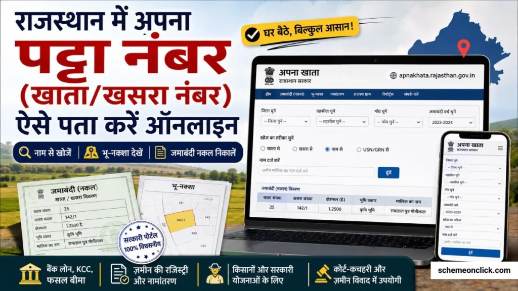 राजस्थान अपना पट्टा नंबर कैसे जानें Rajasthan Patta Number Check