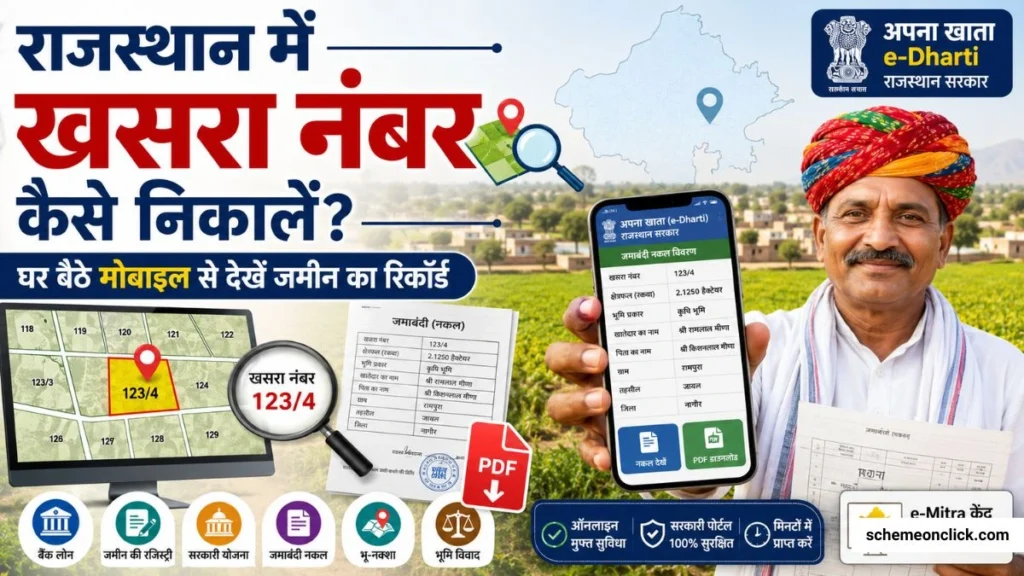 राजस्थान खसरा नंबर कैसे निकाले Rajasthan Khasra Number Search