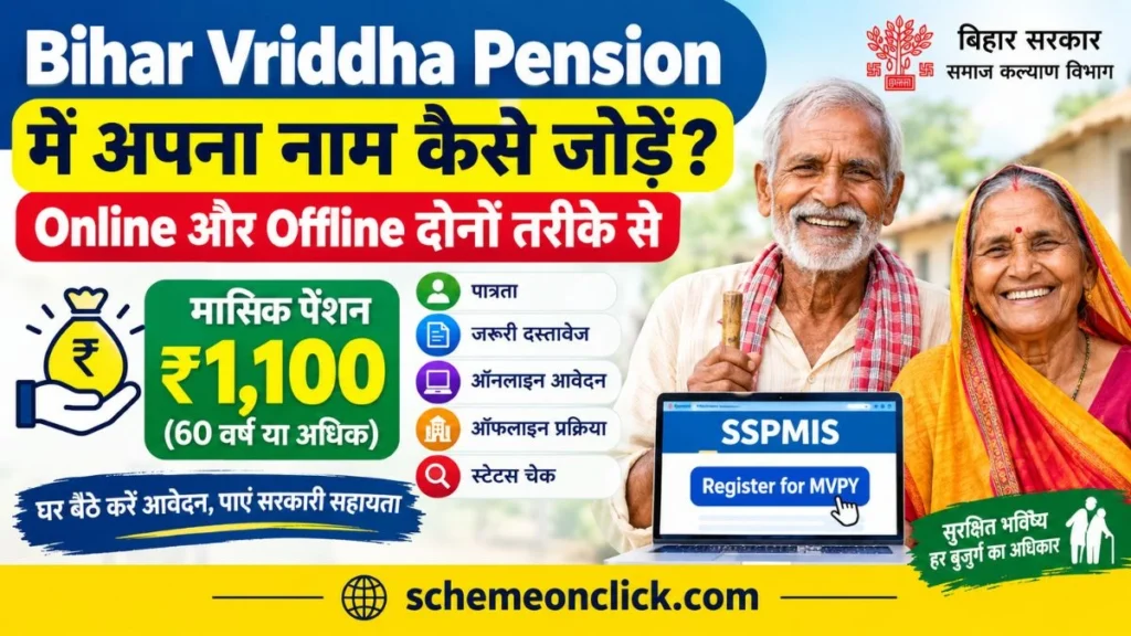 Bihar Vriddha Pension में अपना नाम कैसे जोड़ें Bihar Vriddha Pension में अपना नाम कैसे जोड़ें
