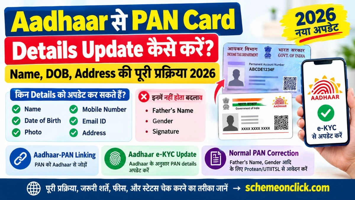 आधार नंबर से अपना पैन कार्ड विवरण कैसे अपडेट कर सकता हूं