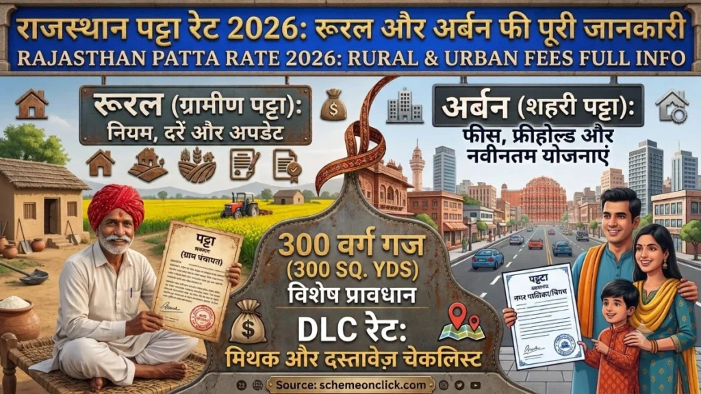 राजस्थान में पट्टा रेट 2026 कितना है राजस्थान में पट्टा रेट 2026 कितना है